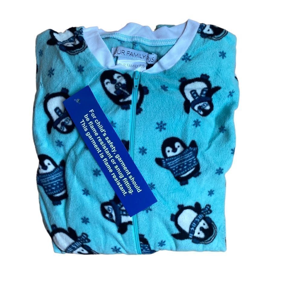 Penquins Snow Onesie’s  Unisex Pajamas Pjs Kid’s Sz 10 NIP